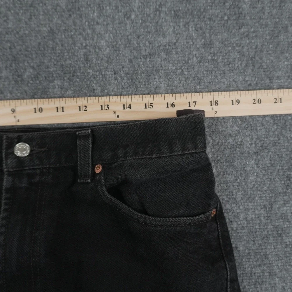 Levi's 505 Regular Fit Jeans Mens‎ 34x30 Black Straight Leg Denim Pants